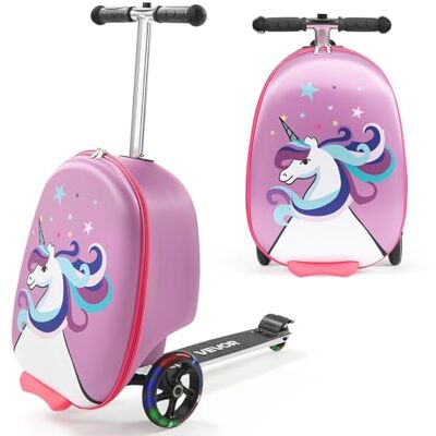 VEVOR Scooterkoffer voor kinderen, 50,8 cm, met PU-flitswielen, verstelbare handgreep en antislip TPR-handgreep, opvouwbaar en licht, voor kinderen vanaf 5 jaar VEVOR Scooterkoffer voor kinderen, 50,8 cm, met PU-flitswielen, verstelbare handgreep en antislip TPR-handgreep, opvouwbaar en licht, voor kinderen vanaf 5 jaar