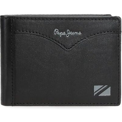 Pepe Jeans Jas Horizontale portemonnee met zwarte portemonnee, 11 x 8 x 1 cm, leer by Joumma Bags, zwart, Talla única, horizontale portemonnee met portemonnee, zwart., Horizontale portemonnee met Pepe Jeans Jas Horizontale portemonnee met zwarte portemonnee, 11 x 8 x 1 cm, leer by Joumma Bags, zwart, Talla única, horizontale portemonnee met portemonnee, zwart., Horizontale portemonnee met