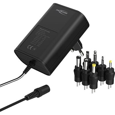 Ansmann Universele oplader APS 1500 (1 stuk) – oplader voor kleine elektronische apparaten (babyfoon, draadloze telefoon, radio enz.) – netadapter en 7 aansluitingen Ansmann Universele oplader APS 1500 (1 stuk) – oplader voor kleine elektronische apparaten (babyfoon, draadloze telefoon, radio enz.) – netadapter en 7 aansluitingen