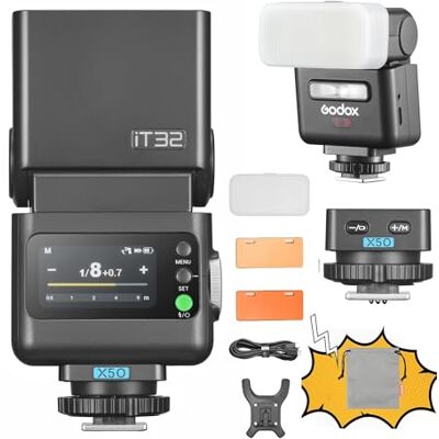 GODOX iT32 TTL Camera Flash met X5 O 2,4 GHz HSS 1/8000s GN18 draadloze flitser met magnetische diffuser voor Olympus Panasonic OM System camera's GODOX iT32 TTL Camera Flash met X5 O 2,4 GHz HSS 1/8000s GN18 draadloze flitser met magnetische diffuser voor Olympus Panasonic OM System camera's