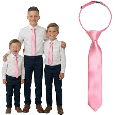 DonDon Stropdas voor kinderen, jongens, voorgebonden en verstelbaar, met clip, 3 lengtes, peuters, kinderen en jongeren, voor bruiloften, doopfeesten, eerste schooldag en communie 32 cm 110 - 135 cm de taille (6 - 8 ans) DonDon Stropdas voor kinderen, jongens, voorgebonden en verstelbaar, met clip, 3 lengtes, peuters, kinderen en jongeren, voor bruiloften, doopfeesten, eerste schooldag en communie 32 cm 110 - 135 cm de taille (6 - 8 ans)