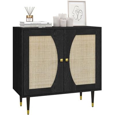 HOMCOM Keukendressoir, boho-design, 80 x 38 x 79 cm, zwart HOMCOM Keukendressoir, boho-design, 80 x 38 x 79 cm, zwart