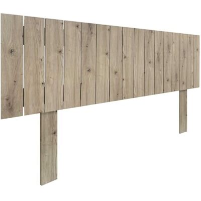 DHOME Hoofdeinde van gerecycled hout MDF met poten, verticale palletstijl, inclusief beslag (150 cm, eiken) DHOME Hoofdeinde van gerecycled hout MDF met poten, verticale palletstijl, inclusief beslag (150 cm, eiken)