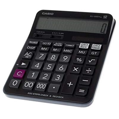Casio DJ-120D Plus bureaurekenmachine Casio DJ-120D Plus bureaurekenmachine