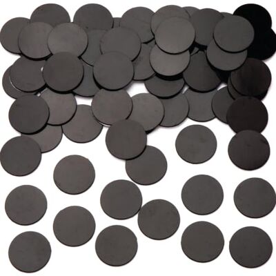 Baker Ross Set van 100 grote zelfklevende magneetschijven voor decoratie, zwart Baker Ross Set van 100 grote zelfklevende magneetschijven voor decoratie, zwart