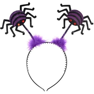 amscan Haarband met spinnen, zwart/paars amscan Haarband met spinnen, zwart/paars