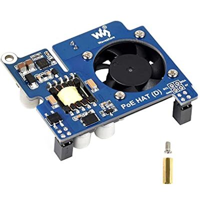 Waveshare Power Over Ethernet (PoE) hoed voor Raspberry Pi 4B/3B+, 802.3af-Conforme, 5 V 2,5 A DC-uitgang, geïntegreerde koelventilator PoE-hoed, compatibel met officiële Raspberry Pi 4B/3B+ behuizing Waveshare Power Over Ethernet (PoE) hoed voor Raspberry Pi 4B/3B+, 802.3af-Conforme, 5 V 2,5 A DC-uitgang, geïntegreerde koelventilator PoE-hoed, compatibel met officiële Raspberry Pi 4B/3B+ behuizing
