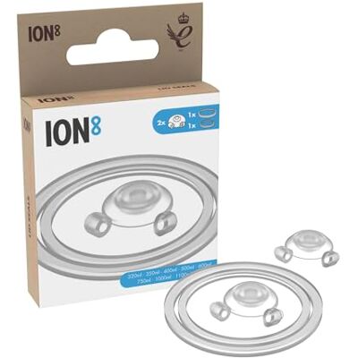 Ion8 Drinkfles accessoireset – 8 afdichtingen voor drinkflessen 350 – 1200 ml – afdichtingen ventilatierooster deksels – eenvoudige vervanging zonder gereedschap – siliconen voor levensmiddelen BPA-vrij Ion8 Drinkfles accessoireset – 8 afdichtingen voor drinkflessen 350 – 1200 ml – afdichtingen ventilatierooster deksels – eenvoudige vervanging zonder gereedschap – siliconen voor levensmiddelen BPA-vrij