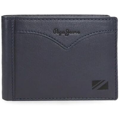 Pepe Jeans Jas Horizontale portemonnee met blauwe portemonnee, 11,5 x 8 x 1 cm, leer by Joumma Bags, blauw, Talla única, horizontale portemonnee met portemonnee Pepe Jeans Jas Horizontale portemonnee met blauwe portemonnee, 11,5 x 8 x 1 cm, leer by Joumma Bags, blauw, Talla única, horizontale portemonnee met portemonnee