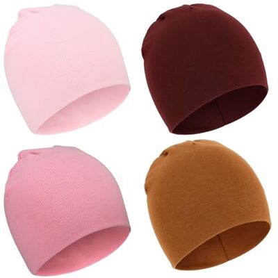 DRESHOW Babymuts voor pasgeborenen, peuters, zacht, schattig, gebreid, voor baby's, jongens, kindermutsen, 4 stuks 05-26, 6-24 maanden 6-24 maanden DRESHOW Babymuts voor pasgeborenen, peuters, zacht, schattig, gebreid, voor baby's, jongens, kindermutsen, 4 stuks 05-26, 6-24 maanden 6-24 maanden