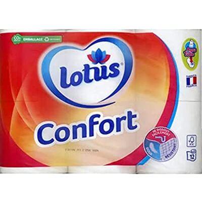 Lotus Toiletpapier roze of wit, afhankelijk van de beschikbaarheid, 12 rollen Lotus Toiletpapier roze of wit, afhankelijk van de beschikbaarheid, 12 rollen