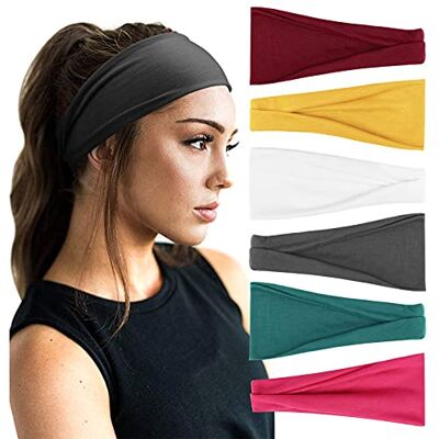DRESHOW Set van 6 large elastische hoofdbanden voor dames DRESHOW Set van 6 large elastische hoofdbanden voor dames