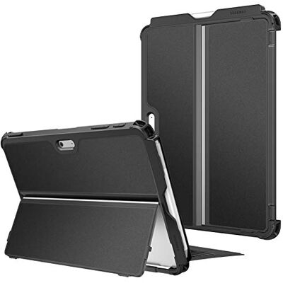FINTIE Beschermhoes voor Microsoft Surface Go 4/3/2 10,5 inch (2023/2021/2020) en Surface Go 10 inch 2018, beschermhoes met penopslag, schokbestendig, zwart FINTIE Beschermhoes voor Microsoft Surface Go 4/3/2 10,5 inch (2023/2021/2020) en Surface Go 10 inch 2018, beschermhoes met penopslag, schokbestendig, zwart