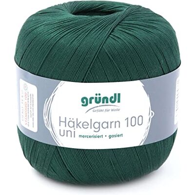 Gründl Grundl Wolbol, 566 m, dennengroen Fijne zomerwol om te haken, glanzend en wasbaar, katoengaren, 100% katoen, 100 g/566 m, naalddikte 1,5 Gründl Grundl Wolbol, 566 m, dennengroen Fijne zomerwol om te haken, glanzend en wasbaar, katoengaren, 100% katoen, 100 g/566 m, naalddikte 1,5