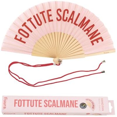 Fisura Originele waaier met de boodschap "F*ttute scalmane". Moderne houten waaier en leuk. Roze waaier. Waaier met waaierkoord. Afmetingen: 42,5 x 23 cm. Fisura Originele waaier met de boodschap "F*ttute scalmane". Moderne houten waaier en leuk. Roze waaier. Waaier met waaierkoord. Afmetingen: 42,5 x 23 cm.