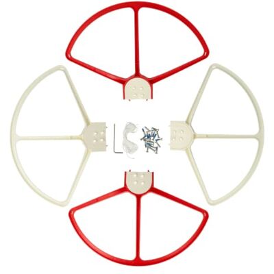 vhbw 4 x propellerbeschermers compatibel met DJI Phantom 3 Advanced, 3 Professional, 2 Vision, 2 Vision + plus, FC40, 2 drones, rood, wit vhbw 4 x propellerbeschermers compatibel met DJI Phantom 3 Advanced, 3 Professional, 2 Vision, 2 Vision + plus, FC40, 2 drones, rood, wit