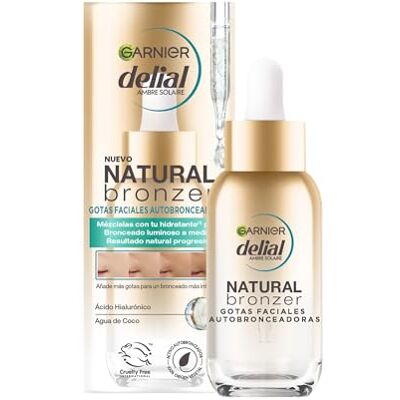 Garnier Delial Natural Bronzer Zelfbruinende gezichtsdruppels met hyaluronzuur en kokoswater, 30 ml Garnier Delial Natural Bronzer Zelfbruinende gezichtsdruppels met hyaluronzuur en kokoswater, 30 ml