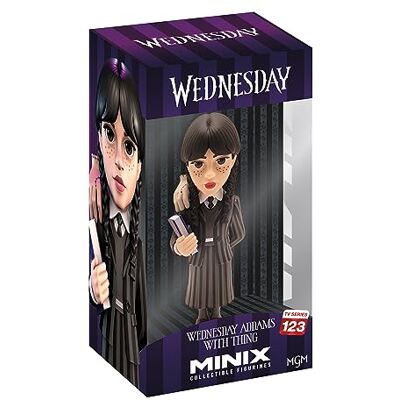 MINIX Wednesday Woensdag Addams met het ding #123 verzamelfiguur 12 cm MINIX Wednesday Woensdag Addams met het ding #123 verzamelfiguur 12 cm