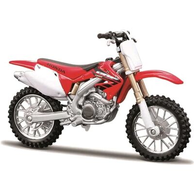 Bburago May Cheong CRF450 Moto ongelooflijk gedetailleerde gegoten replica schaal 1:18, rood Bburago May Cheong CRF450 Moto ongelooflijk gedetailleerde gegoten replica schaal 1:18, rood