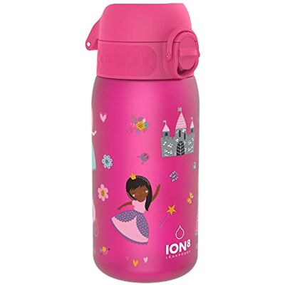 Ion8 Drinkfles voor kinderen, 350 ml, lekvrij, gemakkelijk te openen, veilige vergrendeling, vaatwasmachinebestendig, BPA-vrij, draaggreep, gemakkelijk te reinigen, koolstof neutraal, prinses Ion8 Drinkfles voor kinderen, 350 ml, lekvrij, gemakkelijk te openen, veilige vergrendeling, vaatwasmachinebestendig, BPA-vrij, draaggreep, gemakkelijk te reinigen, koolstof neutraal, prinses