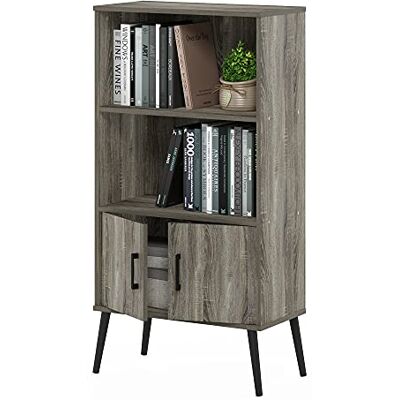 Furinno Bijzetkast met houten poten, eikengrijs, 60,6 x 115,8 x 31 cm Furinno Bijzetkast met houten poten, eikengrijs, 60,6 x 115,8 x 31 cm