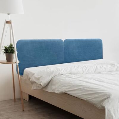 DHOME Gestoffeerd hoofdeinde, glad, afgerond, van natuurlijk linnen, voor akoestische muur, absorberend, hoofdeinde, slaapkamer (marineblauw, 200 cm, dubbel) DHOME Gestoffeerd hoofdeinde, glad, afgerond, van natuurlijk linnen, voor akoestische muur, absorberend, hoofdeinde, slaapkamer (marineblauw, 200 cm, dubbel)