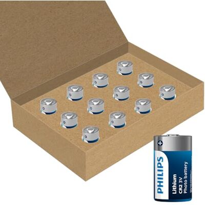Philips 12 stuks CR2 lithiumbatterijen 3 V ideaal voor camera's, zaklampen en alarmsystemen Philips 12 stuks CR2 lithiumbatterijen 3 V ideaal voor camera's, zaklampen en alarmsystemen