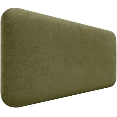 DHOME Gestoffeerd hoofdeinde, glad, afgerond, van gladde stof, voor muur, akoestisch, absorberend, voor slaapkamer (groen, 80 cm) DHOME Gestoffeerd hoofdeinde, glad, afgerond, van gladde stof, voor muur, akoestisch, absorberend, voor slaapkamer (groen, 80 cm)