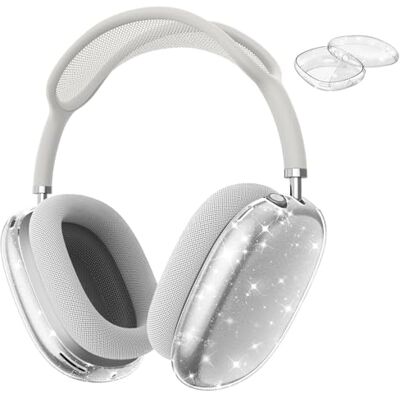 FINTIE AirPods Max 2 (2026) en AirPods Max 1 (2024/2020) hoes, transparante bescherming van zacht TPU, krasbestendig, transparant beschermend accessoire (transparant glinsterend) FINTIE AirPods Max 2 (2026) en AirPods Max 1 (2024/2020) hoes, transparante bescherming van zacht TPU, krasbestendig, transparant beschermend accessoire (transparant glinsterend)