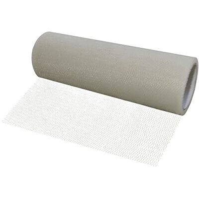 AERZETIX C55270 rol tule net 15 cm x 9 m Kleur: lichtgrijs voor het naaien van kleding, handwerk, decoratie AERZETIX C55270 rol tule net 15 cm x 9 m Kleur: lichtgrijs voor het naaien van kleding, handwerk, decoratie