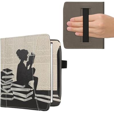kwmobile e-readerhoes compatibel met Pocketbook Era/Era Color/Era Lite, PU-lederen klaphoes met magneetsluiting, voor meisjes en boek, zwart-beige kwmobile e-readerhoes compatibel met Pocketbook Era/Era Color/Era Lite, PU-lederen klaphoes met magneetsluiting, voor meisjes en boek, zwart-beige
