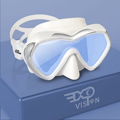 Vision Duikmasker voor volwassenen, anti-condens-duikbril van gehard glas met neusbescherming, professionele duikuitrusting voor snorkelen Vision Duikmasker voor volwassenen, anti-condens-duikbril van gehard glas met neusbescherming, professionele duikuitrusting voor snorkelen