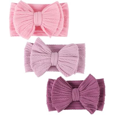 DRESHOW 3 stuks babybanden voor baby's, meisjes, haarband, haarband, accessoires, baby, meisjes, kinderen, tulband, haarband Eén maat DRESHOW 3 stuks babybanden voor baby's, meisjes, haarband, haarband, accessoires, baby, meisjes, kinderen, tulband, haarband Eén maat