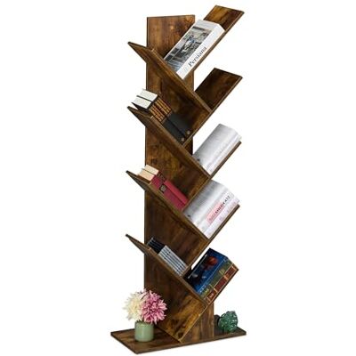 Relaxdays Kleine boekenkast in de vorm van een boom, 9 takken, H x B x D: 128 x 51 x 25 cm, bruin Relaxdays Kleine boekenkast in de vorm van een boom, 9 takken, H x B x D: 128 x 51 x 25 cm, bruin