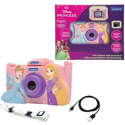 Lexibook , Disney Prinsessen kindercamera met beschermhoes, DJ078DP Lexibook , Disney Prinsessen kindercamera met beschermhoes, DJ078DP