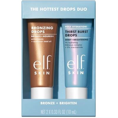 e.l.f. Holy Hydration! Thirst Burst Drops, Gel Serum Drops, voor een dewy, volle teint, voelt niet plakkerig aan, met hyaluronzuur en 5% niacinamide, veganistisch en proefvrij e.l.f. Holy Hydration! Thirst Burst Drops, Gel Serum Drops, voor een dewy, volle teint, voelt niet plakkerig aan, met hyaluronzuur en 5% niacinamide, veganistisch en proefvrij