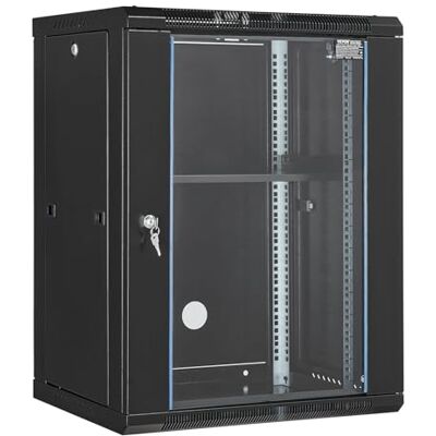 VEVOR 15U wandserverkast Maximaal draagvermogen 226,8 kg Netwerkbehuizing met afsluitbare wielen Q235 koolstofstaal Voor A/V-apparaten VEVOR 15U wandserverkast Maximaal draagvermogen 226,8 kg Netwerkbehuizing met afsluitbare wielen Q235 koolstofstaal Voor A/V-apparaten