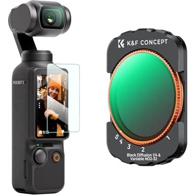 K&F CONCEPT OSMO Pocket 3 ND2-ND32 & Black-Mist 1/4 magneetfilter compatibel met DJI Osmo Pocket 3 (aluminium frame) K&F CONCEPT OSMO Pocket 3 ND2-ND32 & Black-Mist 1/4 magneetfilter compatibel met DJI Osmo Pocket 3 (aluminium frame)