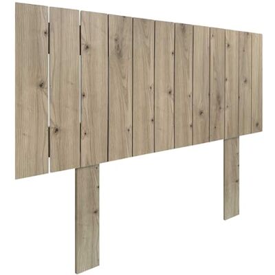 DHOME Hoofdeinde van gerecycled hout MDF met poten, verticale palletstijl, inclusief hardware (90 cm, eiken) DHOME Hoofdeinde van gerecycled hout MDF met poten, verticale palletstijl, inclusief hardware (90 cm, eiken)