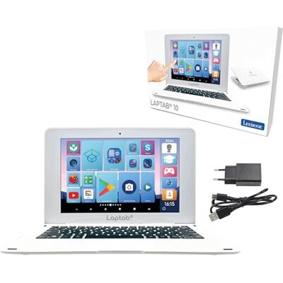 Lexibook LAPTAB® 10, laptop met touchscreen, voor het hele gezin, educatieve en speelse inhoud, werkt met Android™, kinderbeveiliging, ultradun en licht, LT10FRLXB Lexibook LAPTAB® 10, laptop met touchscreen, voor het hele gezin, educatieve en speelse inhoud, werkt met Android™, kinderbeveiliging, ultradun en licht, LT10FRLXB