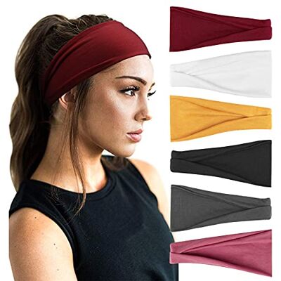 DRESHOW Set van 6 elastische hoofdbanden voor dames DRESHOW Set van 6 elastische hoofdbanden voor dames