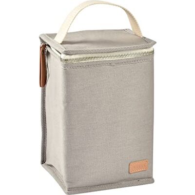 Béaba Lunchtas, geïsoleerd, voor flessen, groot, grote capaciteit, transport van complete maaltijden, zacht materiaal, opvouwbaar, waterdichte stof, parelgrijs Béaba Lunchtas, geïsoleerd, voor flessen, groot, grote capaciteit, transport van complete maaltijden, zacht materiaal, opvouwbaar, waterdichte stof, parelgrijs