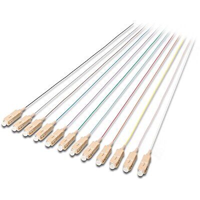 Digitus FO Pigtails – 12 stuks – SC – Simplex – OM3 – kleurcode DIN IEC 304 – vezeloptic – netwerktechniek – lengte 2 m Digitus FO Pigtails – 12 stuks – SC – Simplex – OM3 – kleurcode DIN IEC 304 – vezeloptic – netwerktechniek – lengte 2 m