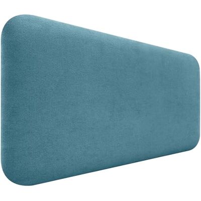 DHOME Hoofdeinde voor bed, glad, afgerond, van gladde stof, voor muur, akoestisch, absorberend, voor slaapkamer (turquoise, 100 cm) DHOME Hoofdeinde voor bed, glad, afgerond, van gladde stof, voor muur, akoestisch, absorberend, voor slaapkamer (turquoise, 100 cm)