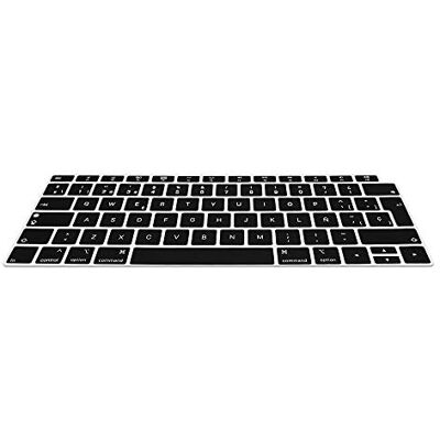 kwmobile Toetsenbordbescherming compatibel met Apple MacBook Air 13 inch 2018 2019 2020 A1932, toetsenbordbescherming QWERTY ES van siliconen, zwart kwmobile Toetsenbordbescherming compatibel met Apple MacBook Air 13 inch 2018 2019 2020 A1932, toetsenbordbescherming QWERTY ES van siliconen, zwart