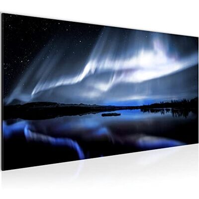 Schilderij muurdecoratie, noorderlicht, IJsland, 1 deel, modern, non woven stof, woonkamer, kamer nachtelijke hemel, zwart, blauw, 041912b Schilderij muurdecoratie, noorderlicht, IJsland, 1 deel, modern, non woven stof, woonkamer, kamer nachtelijke hemel, zwart, blauw, 041912b