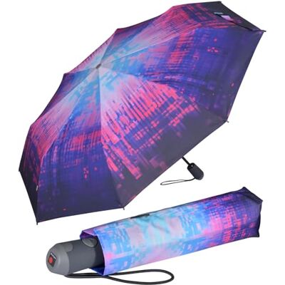Knirps Zakparaplu E.200 Medium Duomatic, Roze matrix, Roze matrix geometrisch patroon Knirps Zakparaplu E.200 Medium Duomatic, Roze matrix, Roze matrix geometrisch patroon