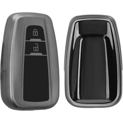 kwmobile Autosleutelbehuizing compatibel met Toyota 2-knops smart key siliconen autosleutelbehuizing beschermhoes zwart mat zwart kwmobile Autosleutelbehuizing compatibel met Toyota 2-knops smart key siliconen autosleutelbehuizing beschermhoes zwart mat zwart