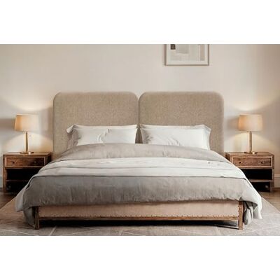 DHOME Glad en gebogen, bekleed hoofdbord voor wandbed, luxe editie, 70 cm hoog, absorberend akoestisch paneel, voor slaapkamer (Golden Wood, 200 cm dual) DHOME Glad en gebogen, bekleed hoofdbord voor wandbed, luxe editie, 70 cm hoog, absorberend akoestisch paneel, voor slaapkamer (Golden Wood, 200 cm dual)
