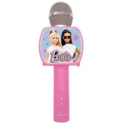 Lexibook Barbie, Bluetooth®-microfoon met spraakwisselfunctie, telefoonhouder inbegrepen, geïntegreerde luidspreker, roze, MIC240BB Lexibook Barbie, Bluetooth®-microfoon met spraakwisselfunctie, telefoonhouder inbegrepen, geïntegreerde luidspreker, roze, MIC240BB